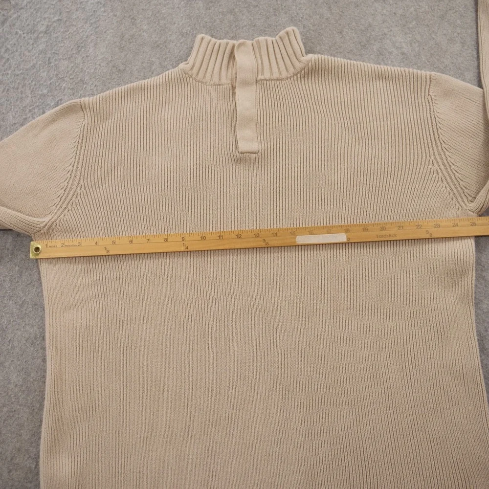 Banana Republic Sweater Mens Extra Large Beige Mock Neck Knit Pullover